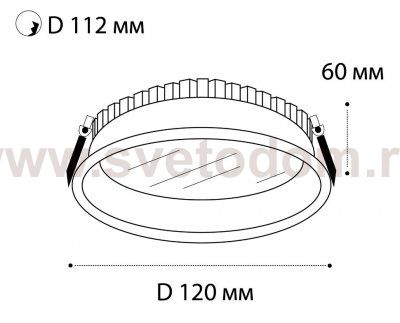 IT06-6012 white 3000K светильник встраиваемый Italline