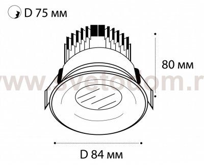 IT06-6016 white 4000K светильник встраиваемый влагозащищенный