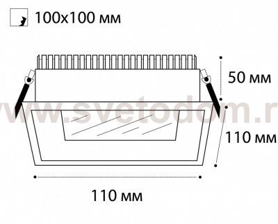 IT06-6019 white 4000K светильник встраиваемый Italline