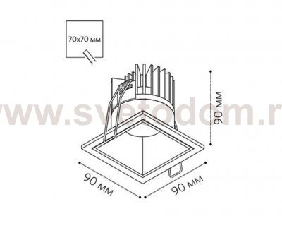 IT06-6020 black 4000K + IT06-6021 black светильник встраиваемый