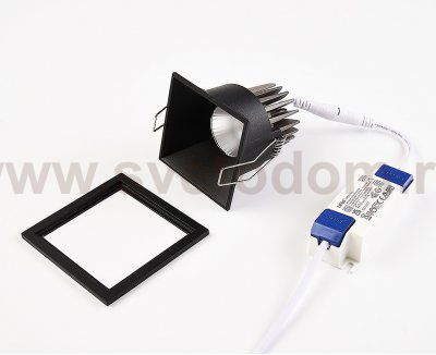 IT06-6020 black 4000K + IT06-6021 black светильник встраиваемый