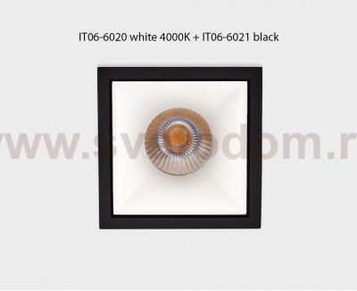 IT06-6020 white 4000K + IT06-6021 white светильник встраиваемый