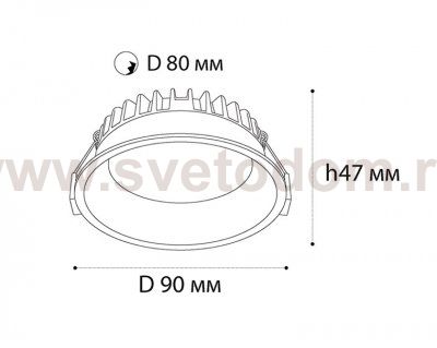 IT08-8013 black 3000K + IT08-8014 black светильник встраиваемый с рамкой