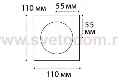 IT08-8014 white рамка для встраиваемого светильника