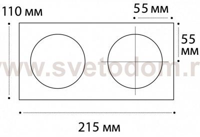 IT08-8015 black рамка для встраиваемого светильника