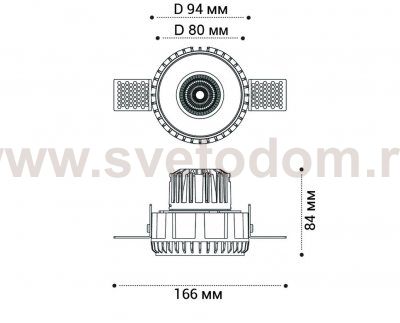 IT08-8021 white 4000K светильник встраиваемый