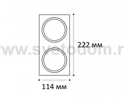 IT08-8034 рамка для встраиваемого светильника (IT08-8034 black)
