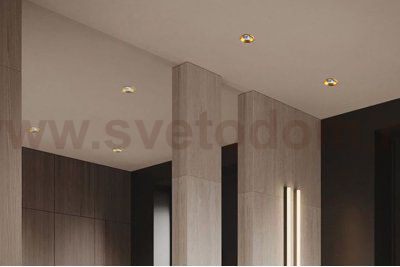 IT08-8035 gold 3000K светильник встраиваемый влагозащищенный
