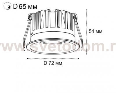 IT08-8035 gold 3000K светильник встраиваемый влагозащищенный
