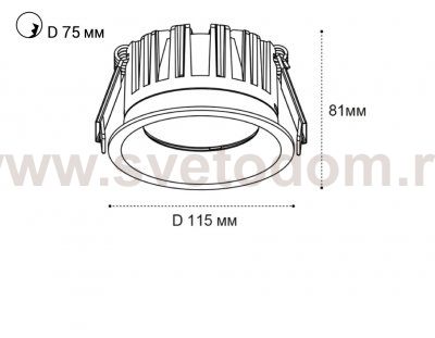 IT08-8036 white 4000K светильник встраиваемый влагозащищенный