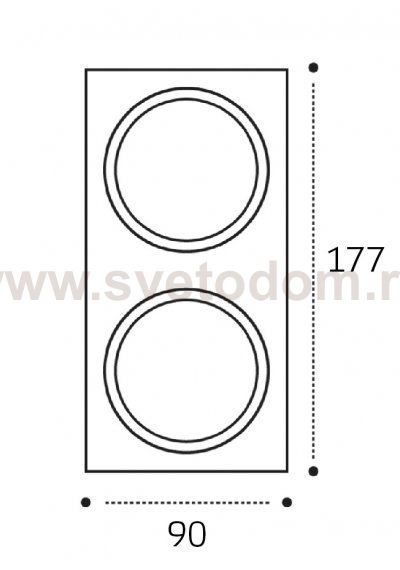 IT08-8038 рамка для встраиваемого светильника (IT08-8038 black)