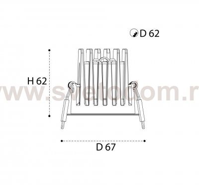 IT08-8040 black 3000K светильник встраиваемый