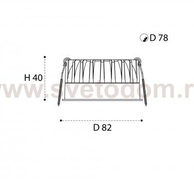 IT08-8042 white 3000K светильник встраиваемый влагозащищенный