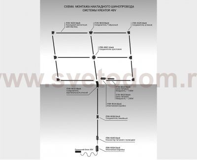 IT09-9015 black 4000K светильник трековый