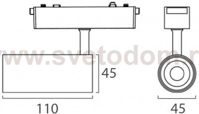 IT09-9017 black 4000K светильник трековый