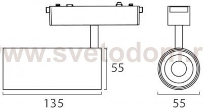 IT09-9018 black 4000K светильник трековый