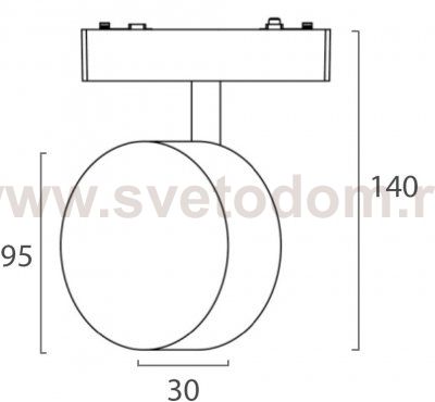 IT09-9019 black 3000K светильник трековый