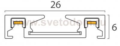 IT09-9020 black tube накладной магнитный шинопровод