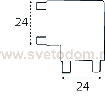 IT09-9029 black соединитель угловой