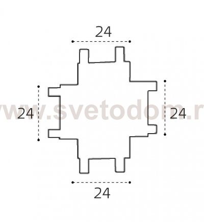 IT09-9031 black соединитель крестовой
