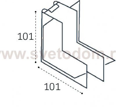 IT09-9033 black соединитель вертикальный угловой