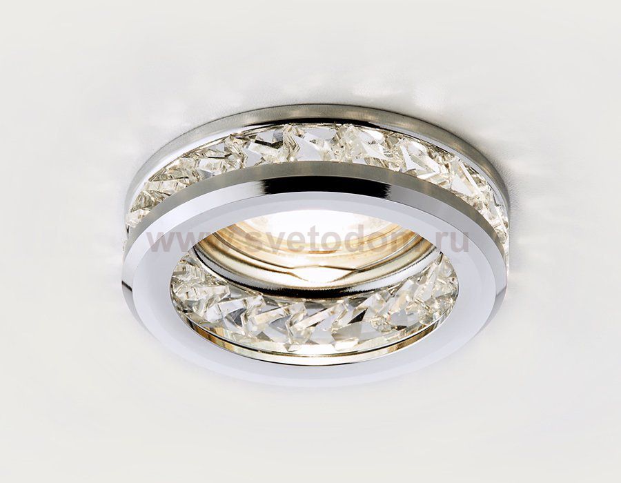 Светильник точечный Ambrella K105 CL/CH хром/прозрачный хрусталь MR16 CRYSTAL SPOT