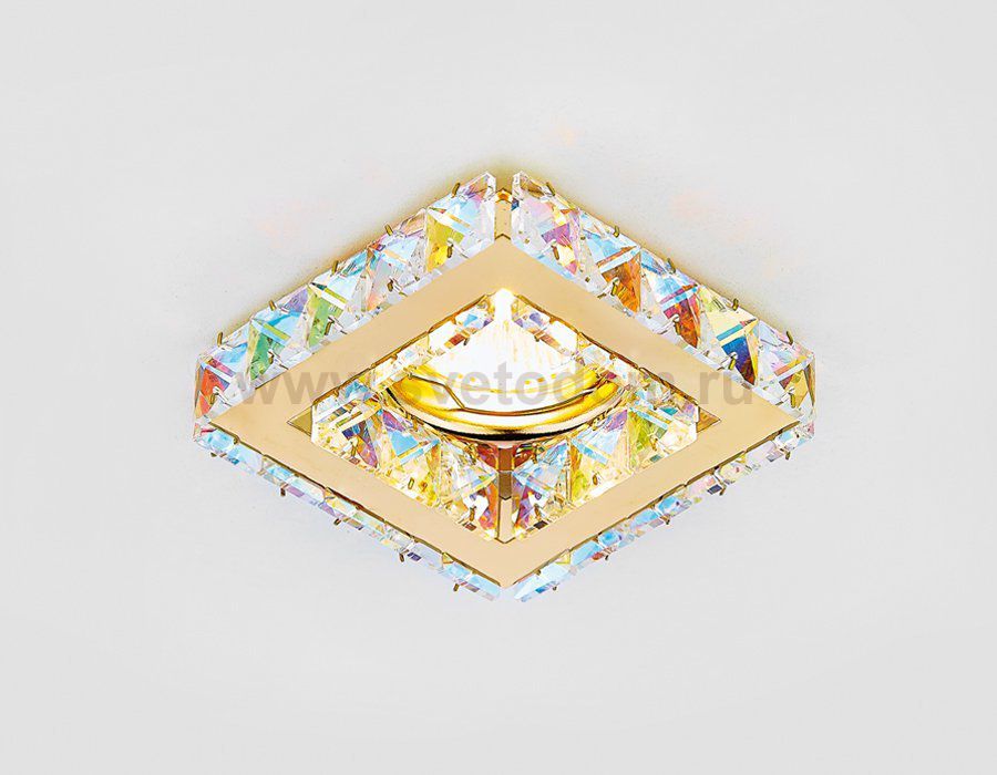 Светильник точечный Ambrella K110 PR/G золото/перламутровый хрусталь MR16 ORGANIC SPOT