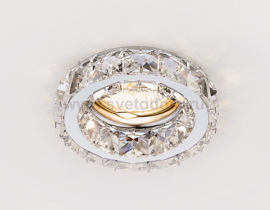 Светильник точечный Ambrella K112 CL/CH хром/прозрачный хрусталь MR16 ORGANIC SPOT