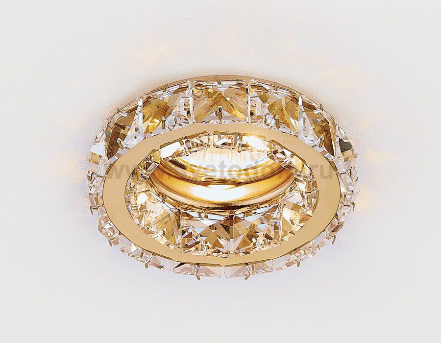 Светильник точечный Ambrella K112 CL/G золото/прозрачный хрусталь MR16 ORGANIC SPOT