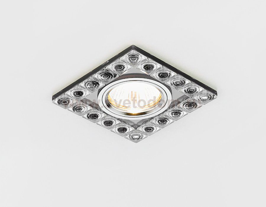 Светильник Ambrella K123 BK хром/тонированный хрусталь