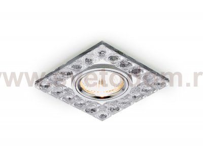 Светильник точечный Ambrella K123 CH хром/прозрачный хрусталь CRYSTAL SPOT