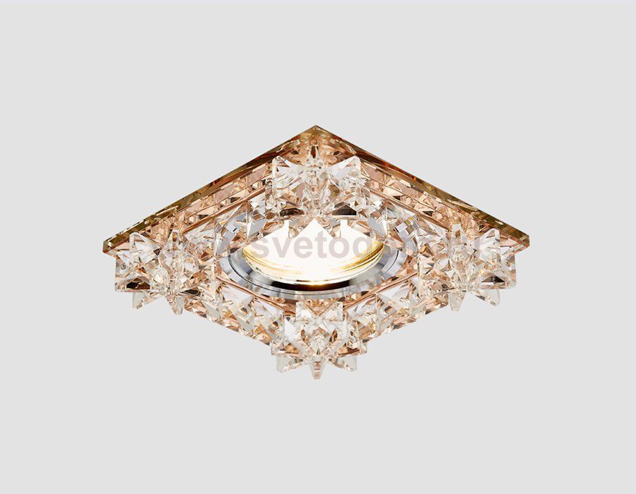 Светильник точечный Ambrella K130 BR хром/коричневый хрусталь ORGANIC SPOT