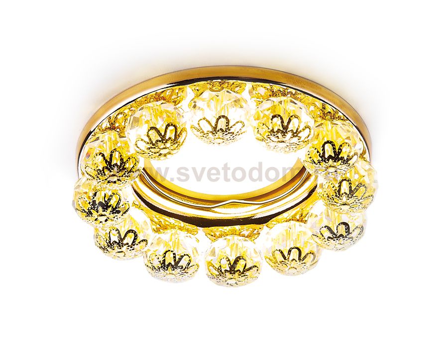 Светильник точечный Ambrella K203 CL/G золото/прозрачный ORGANIC SPOT