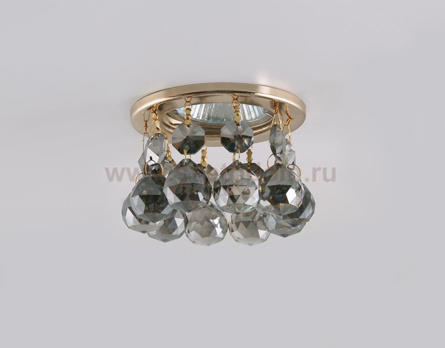 Светильник точечный Ambrella K2051C KF/G золото/тонированный хрусталь MR16 ORGANIC SPOT