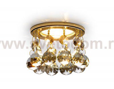 Светильник точечный Ambrella K2051C KF/G золото/тонированный хрусталь MR16 ORGANIC SPOT