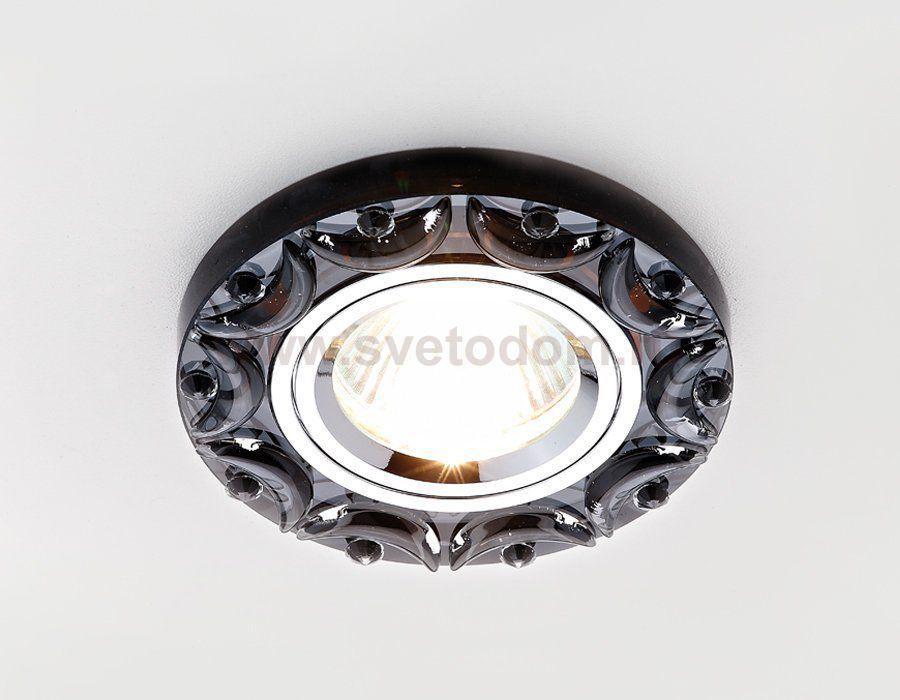 Светильник точечный Ambrella K217 BK тонированный/прозрачный хрусталь MR16 ORGANIC SPOT