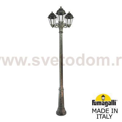 Садово-парковый фонарь FUMAGALLI RICU BISSO/SABA 3L K22.157.S30.BXF1R