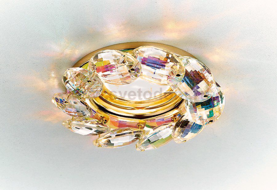 Светильник точечный Ambrella K306 PR/G золото/перламутровый хрусталь ORGANIC SPOT