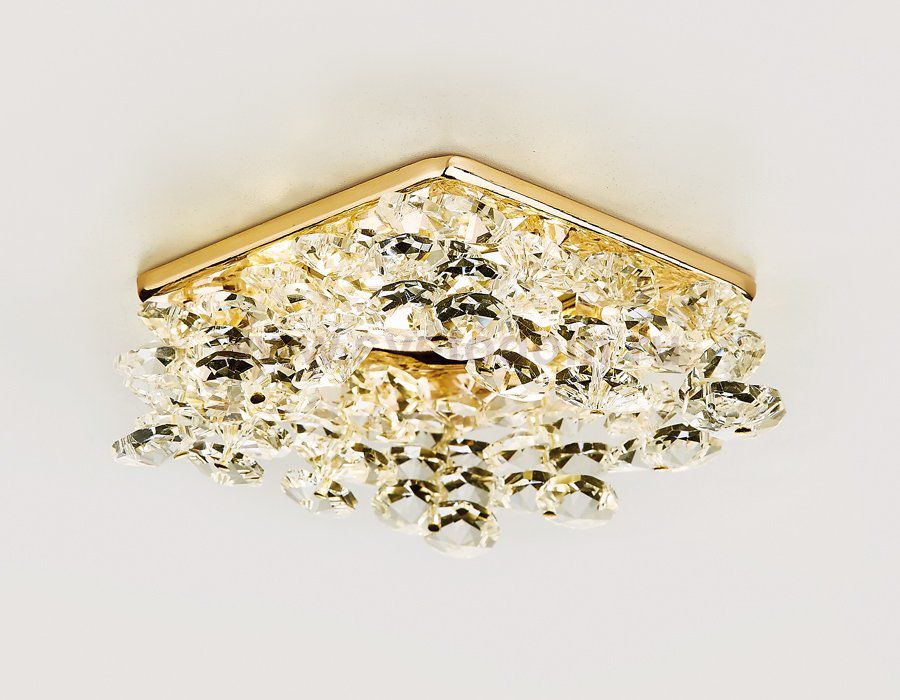 Светильник точечный Ambrella K309 CL/G золото/прозрачный CRYSTAL SPOT