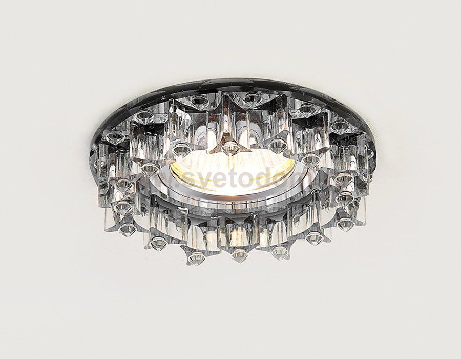 Светильник точечный Ambrella K370 BK хром/тонированный хрусталь ORGANIC SPOT