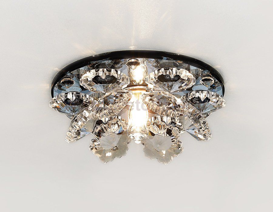 Светильник точечный Ambrella K440 BK хром/тонированный хрусталь G9 ORGANIC SPOT