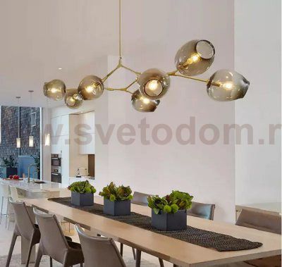 Люстра Delight KG0579P-8 brass/smoky