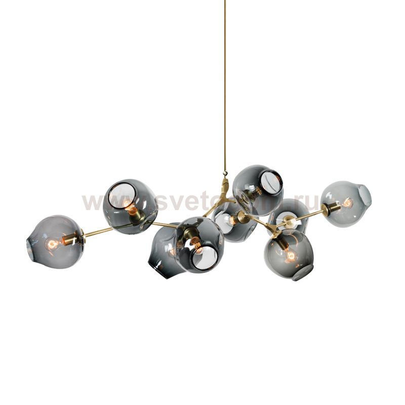 Люстра Delight KG0579P-9B brass/smoky