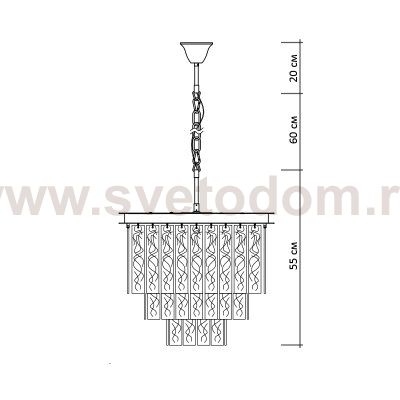 Люстра Delight KG0998P-5R brass