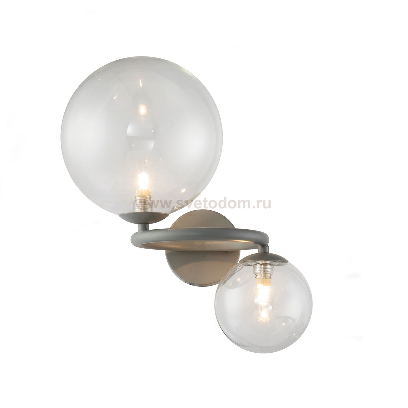 Настенный светильник Delight KG1202W-2 grey/clear