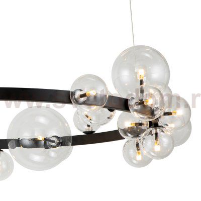 Люстра KM1294P-24 black/clear