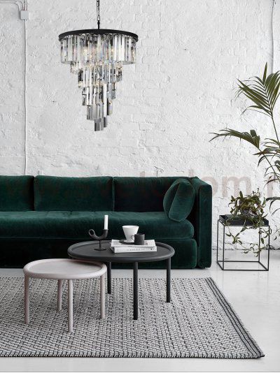 Люстра Delight KR0262P-10 black/clear