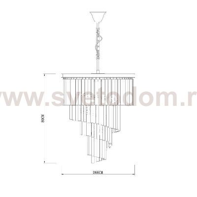 Люстра Delight KR0262P-10 chrome/clear