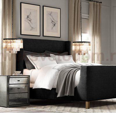 Люстра Odeon 6 black / clear Delight Collection