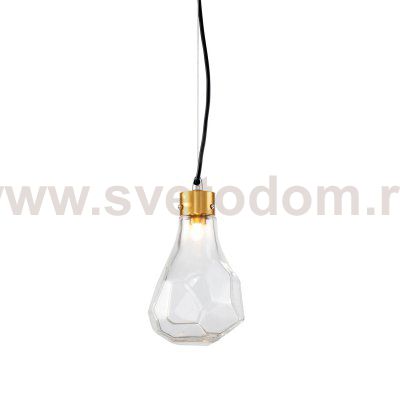 Подвесной светильник Delight KR1197P-1 brass/clear